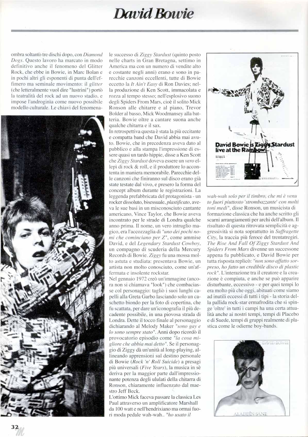 David Bowie, Musicbox, n. 0, ottobre-dicembre 2000 10