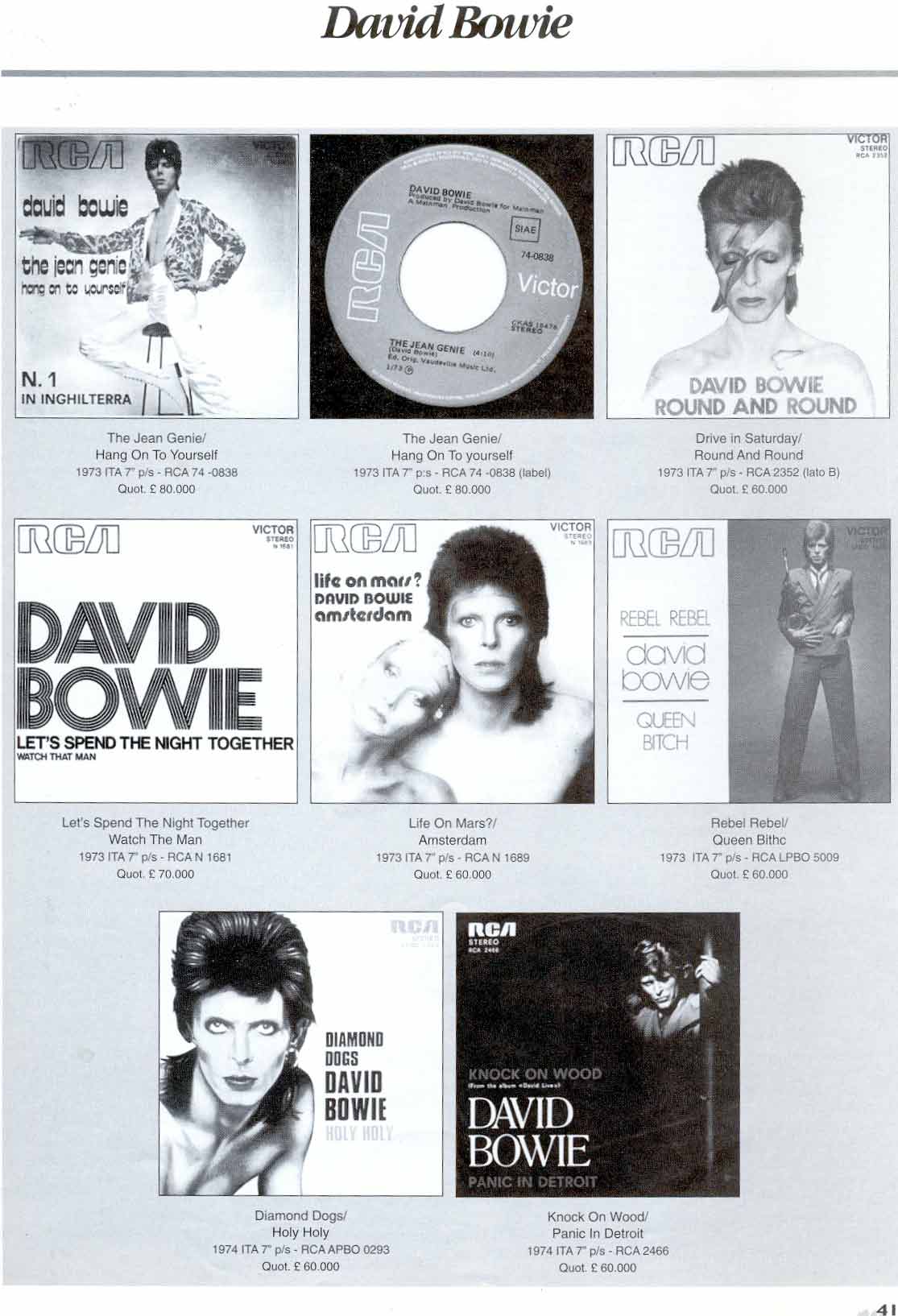David Bowie, Musicbox, n. 0, ottobre-dicembre 2000 19