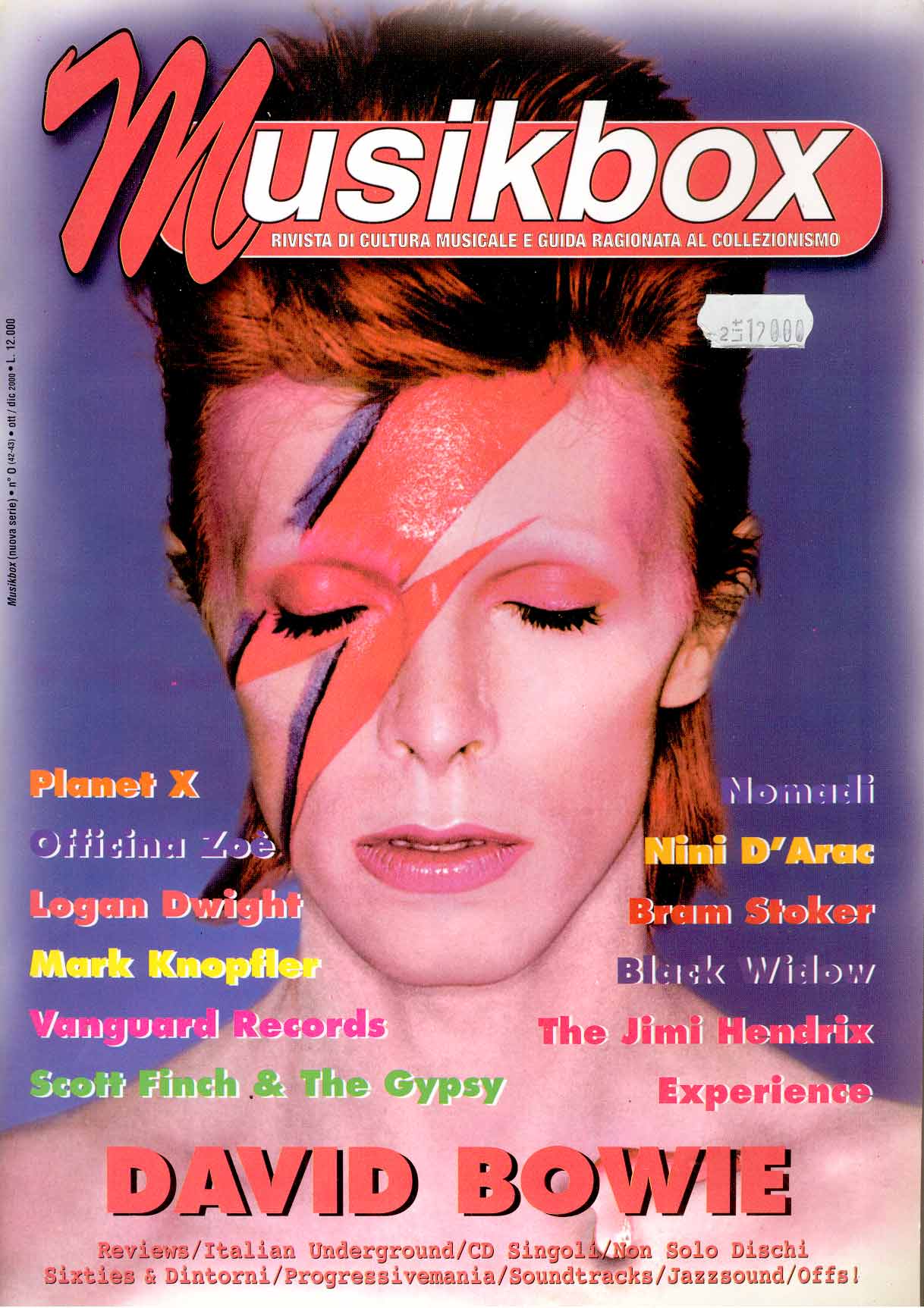 David Bowie, Musicbox, n. 0, ottobre-dicembre 2000 1