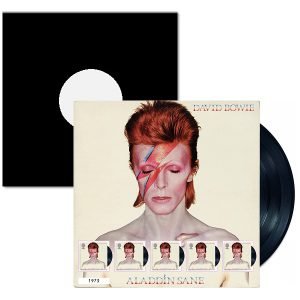 David Bowie Francobolli Aladdin-Sane-Fan-Sheet